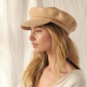 NWT Free People Phoebe Slouchy Lieutenant Cap